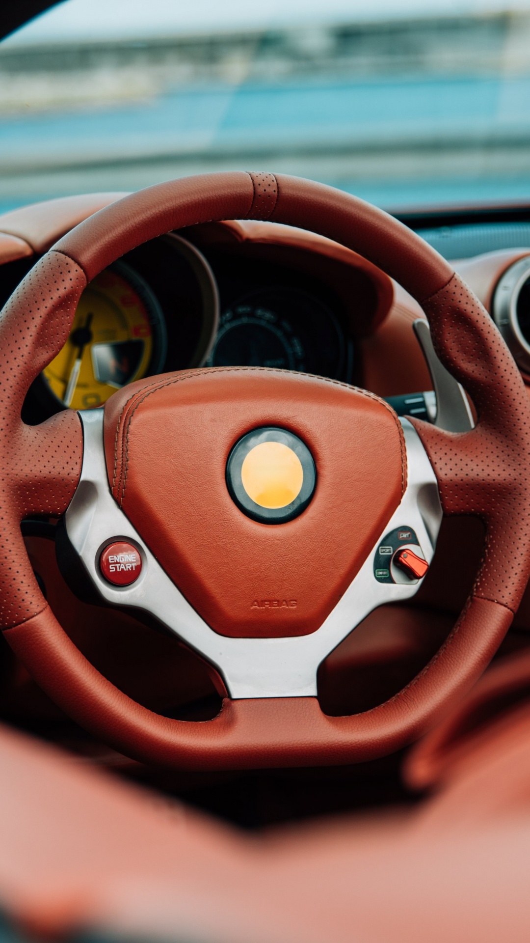 Volant Bmw Orange et Noir. Wallpaper in 1080x1920 Resolution