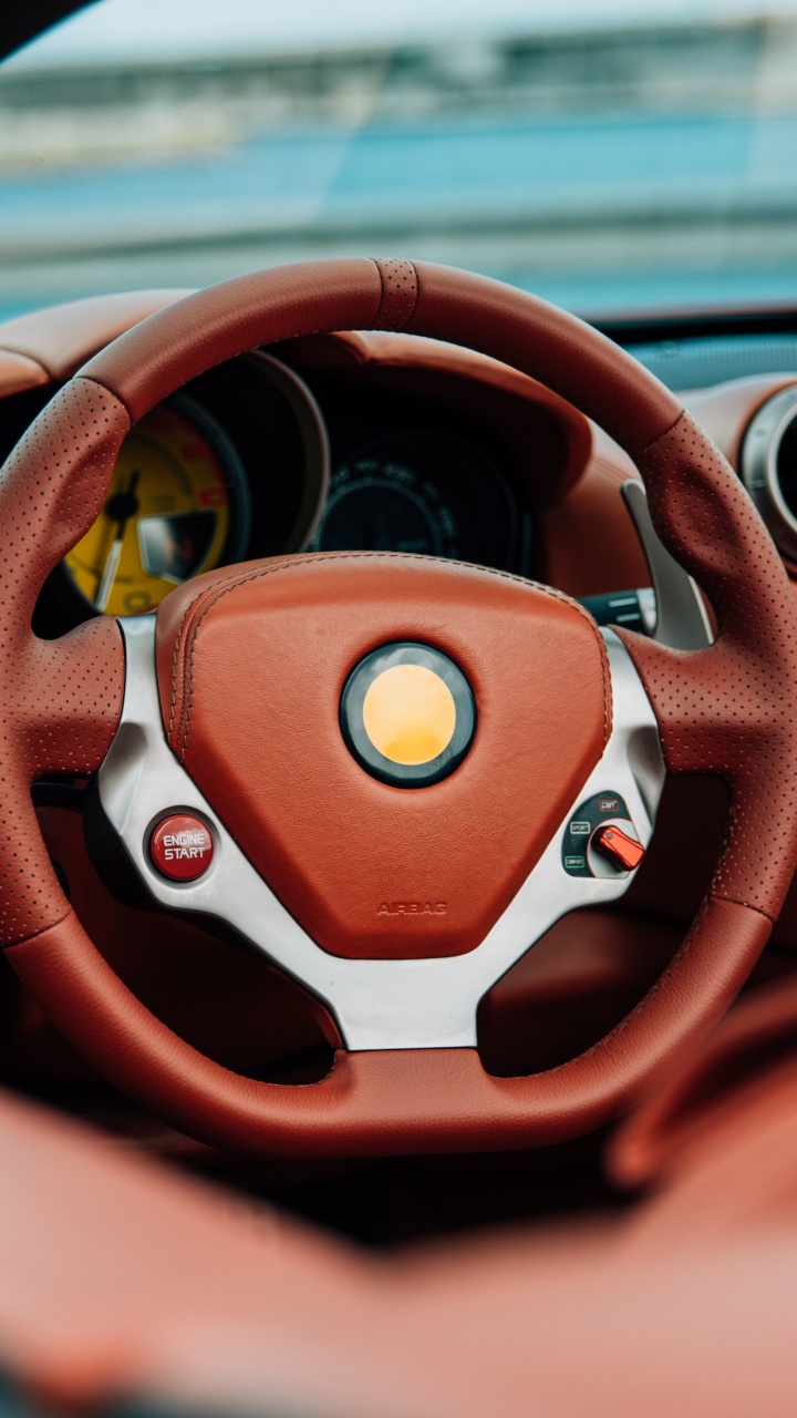 Volant Bmw Orange et Noir. Wallpaper in 720x1280 Resolution