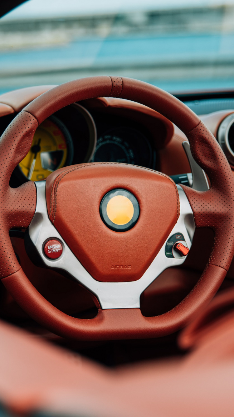 Volant Bmw Orange et Noir. Wallpaper in 750x1334 Resolution