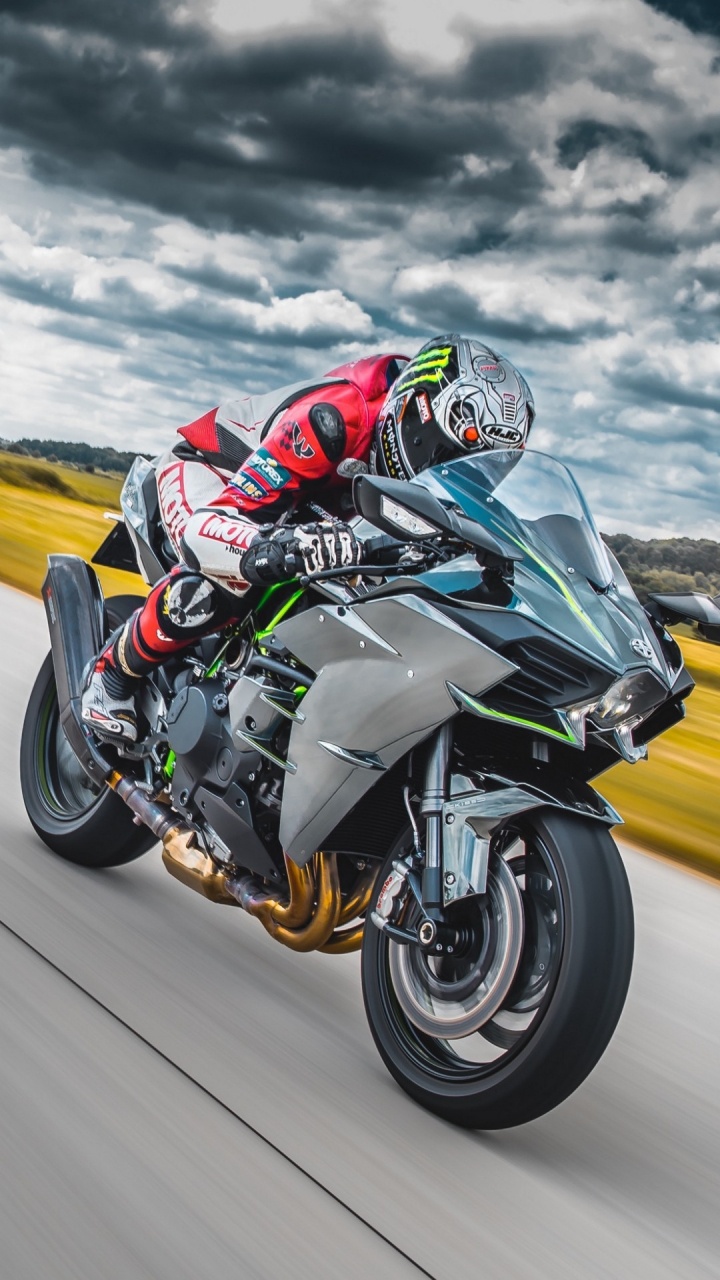 Kawasaki Ninja H2, Kawasaki Ninja, Kawasaki Motos, Vélo de Sport, Harley Davidson. Wallpaper in 720x1280 Resolution