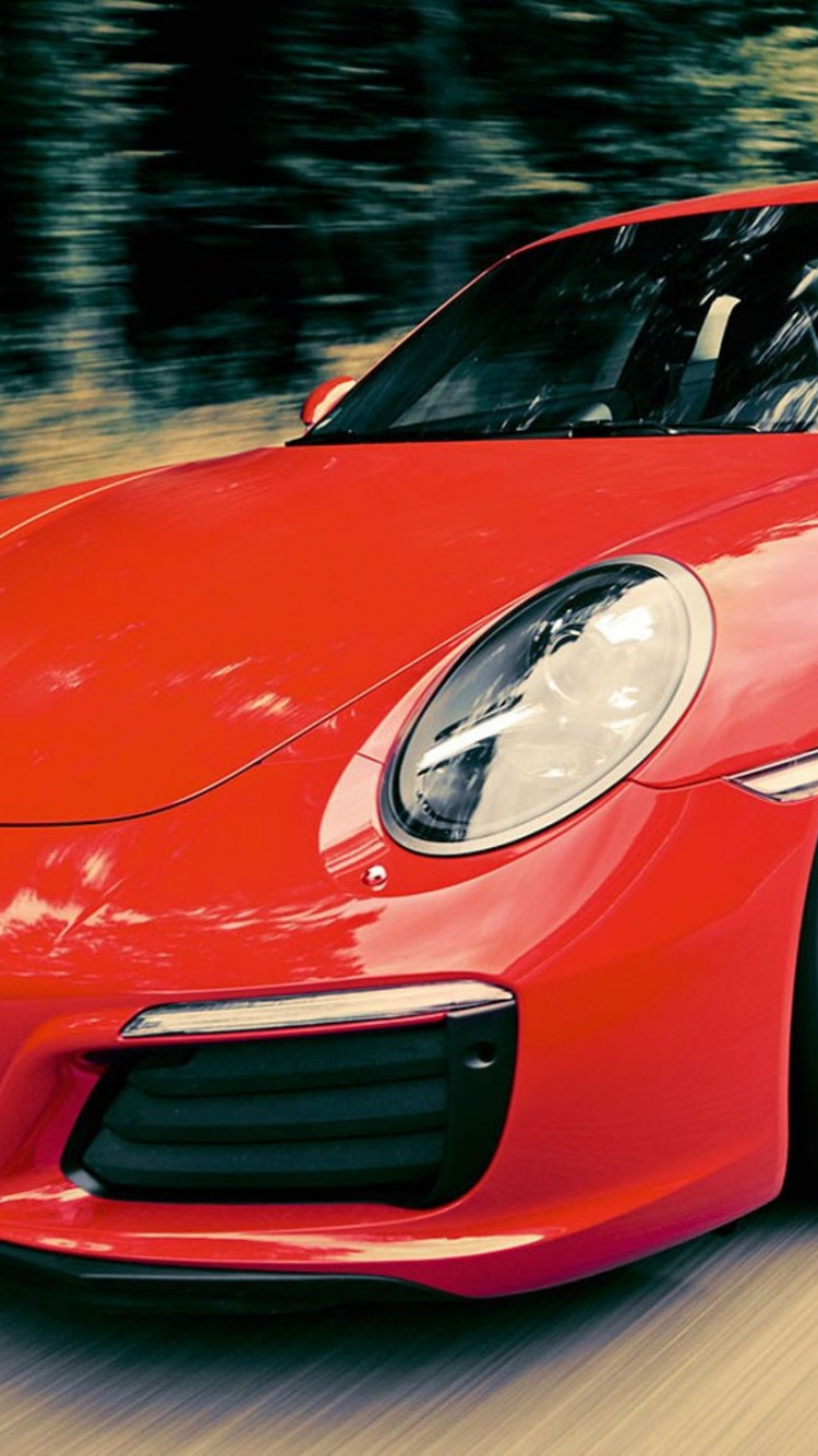 Ferrari Rojo 458 Italia en la Carretera. Wallpaper in 750x1334 Resolution