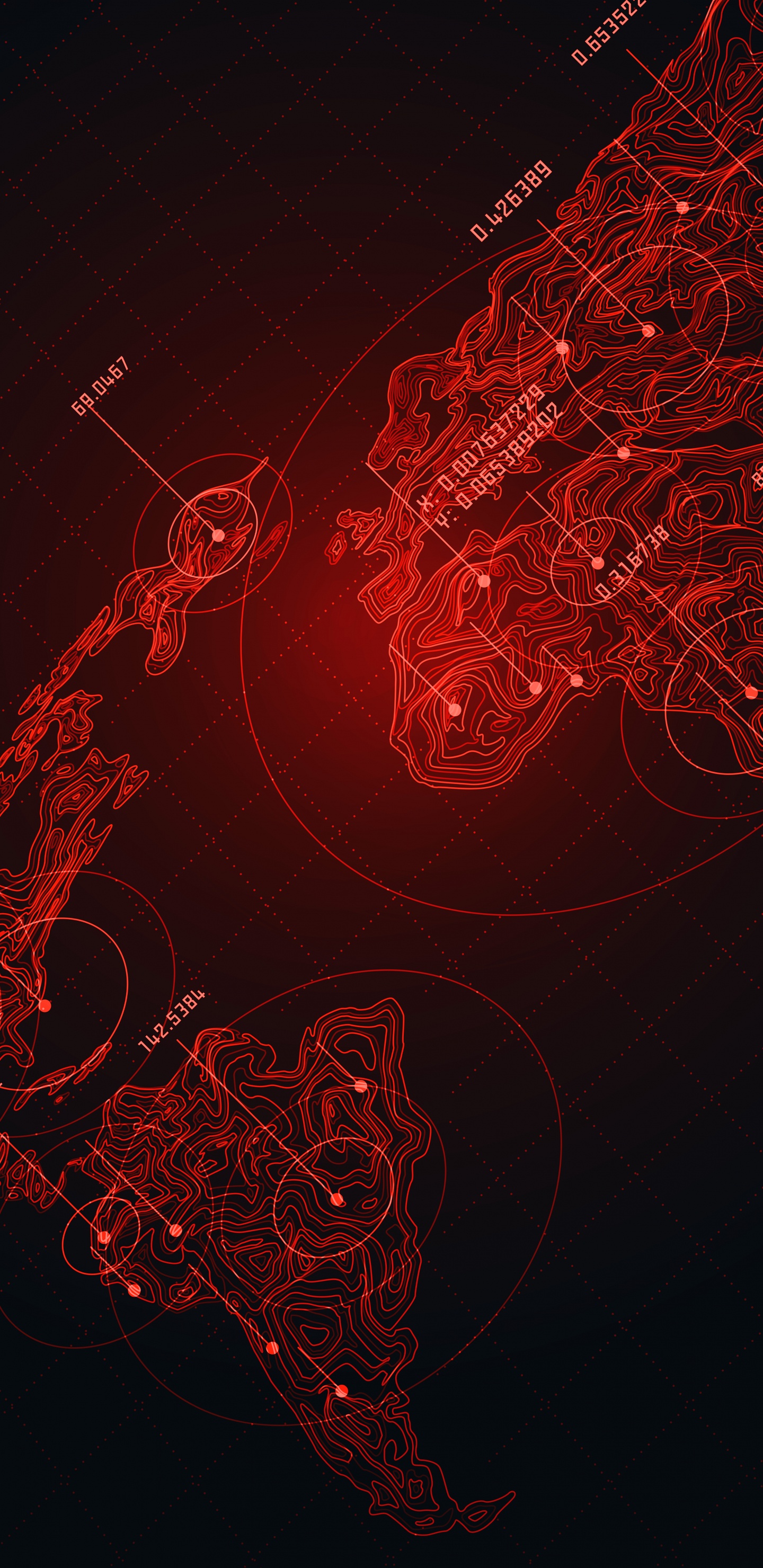 Arte Fractal, Arte, Iluminación Automotriz, Rojo, El Efecto Visual de la Iluminación. Wallpaper in 1440x2960 Resolution