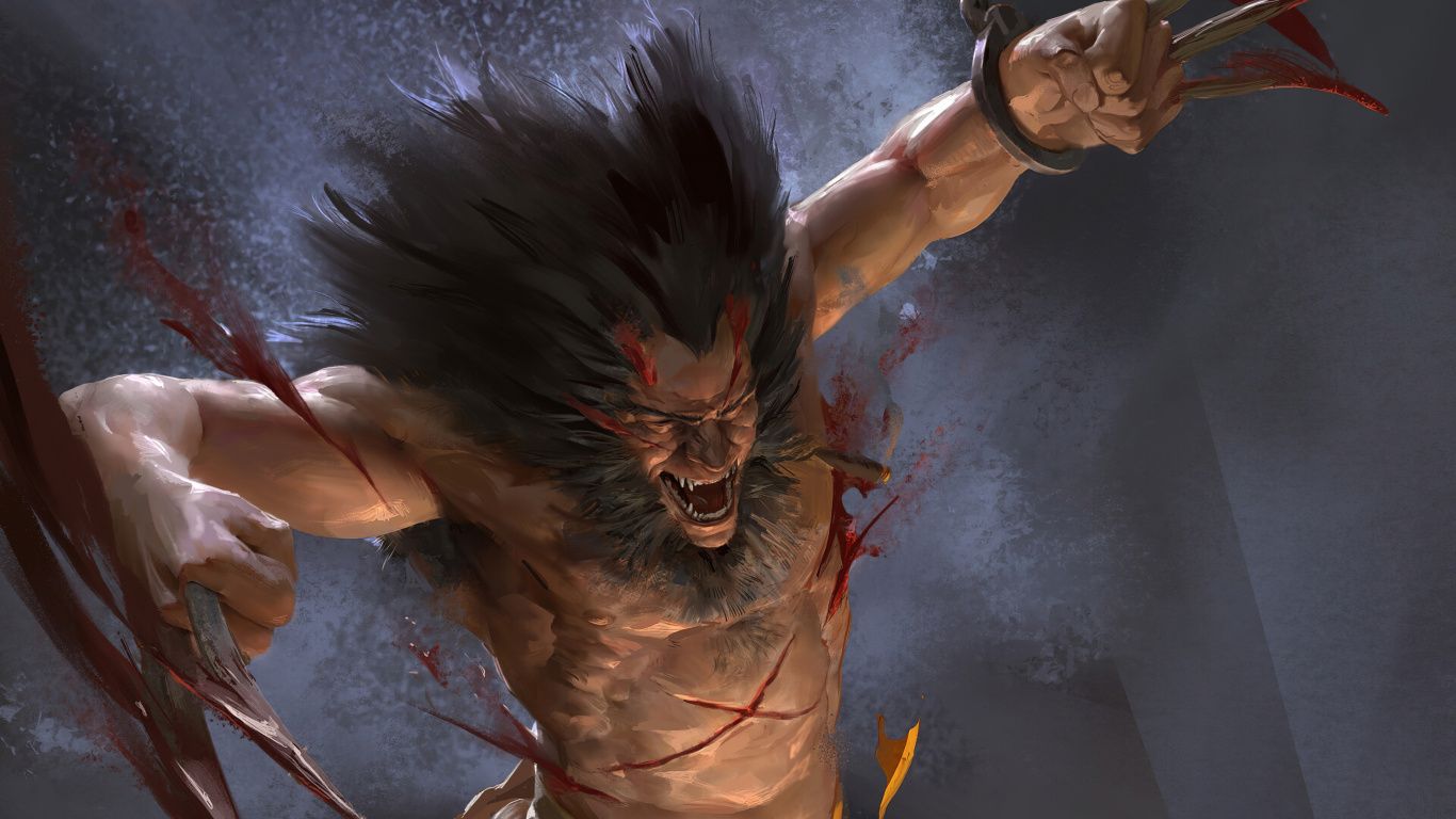 Arte de Wolverine, Wolverine, Obra de Arte, Arte, Artista. Wallpaper in 1366x768 Resolution