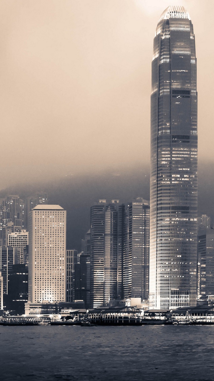 Skyline Der Stadt Bei Nacht Night. Wallpaper in 720x1280 Resolution