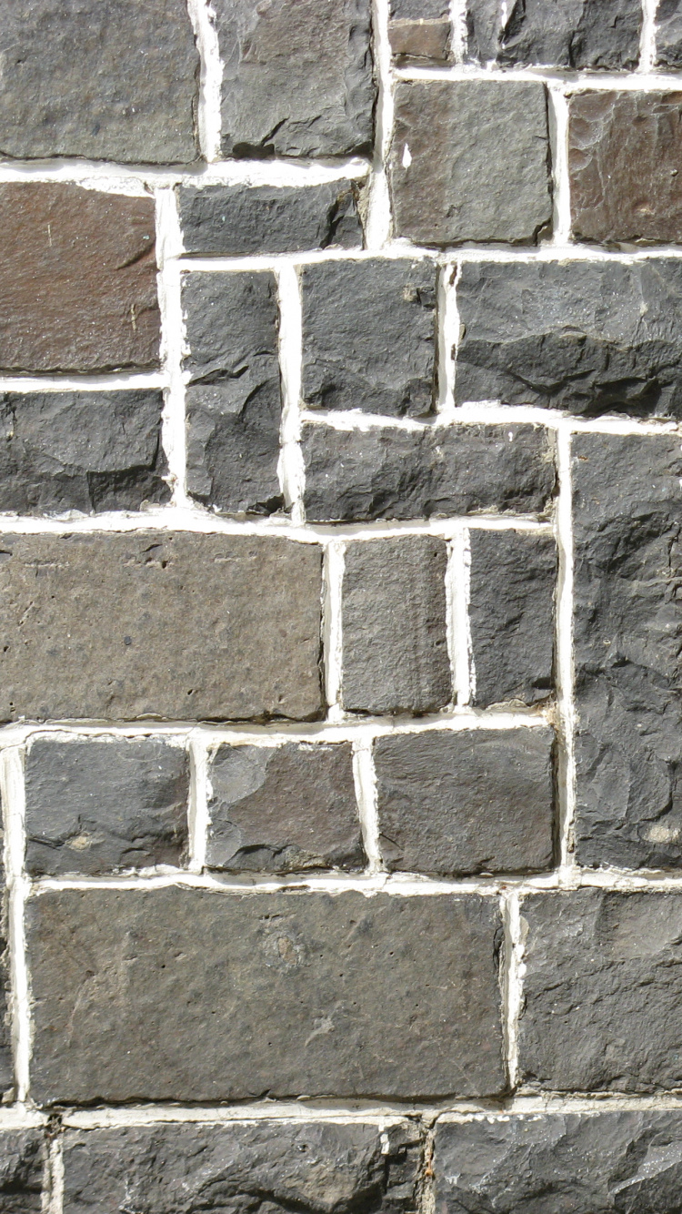 Mur de Briques Brunes et Grises. Wallpaper in 750x1334 Resolution
