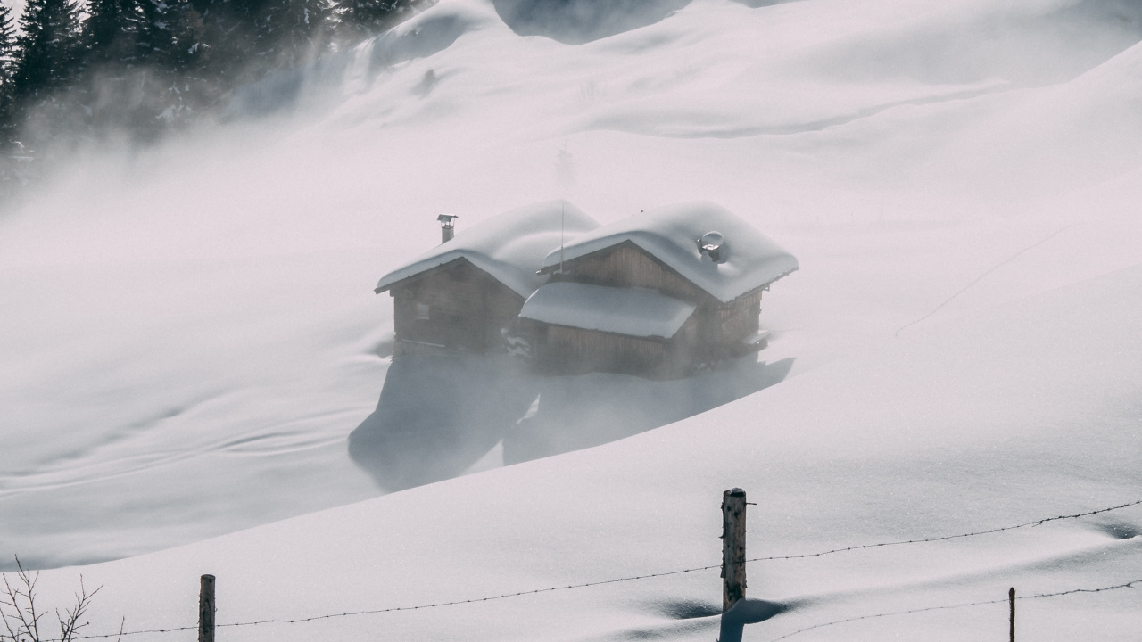 Neige, Atmosphère, Brouillard, Paysage Naturel, Pente. Wallpaper in 1280x720 Resolution