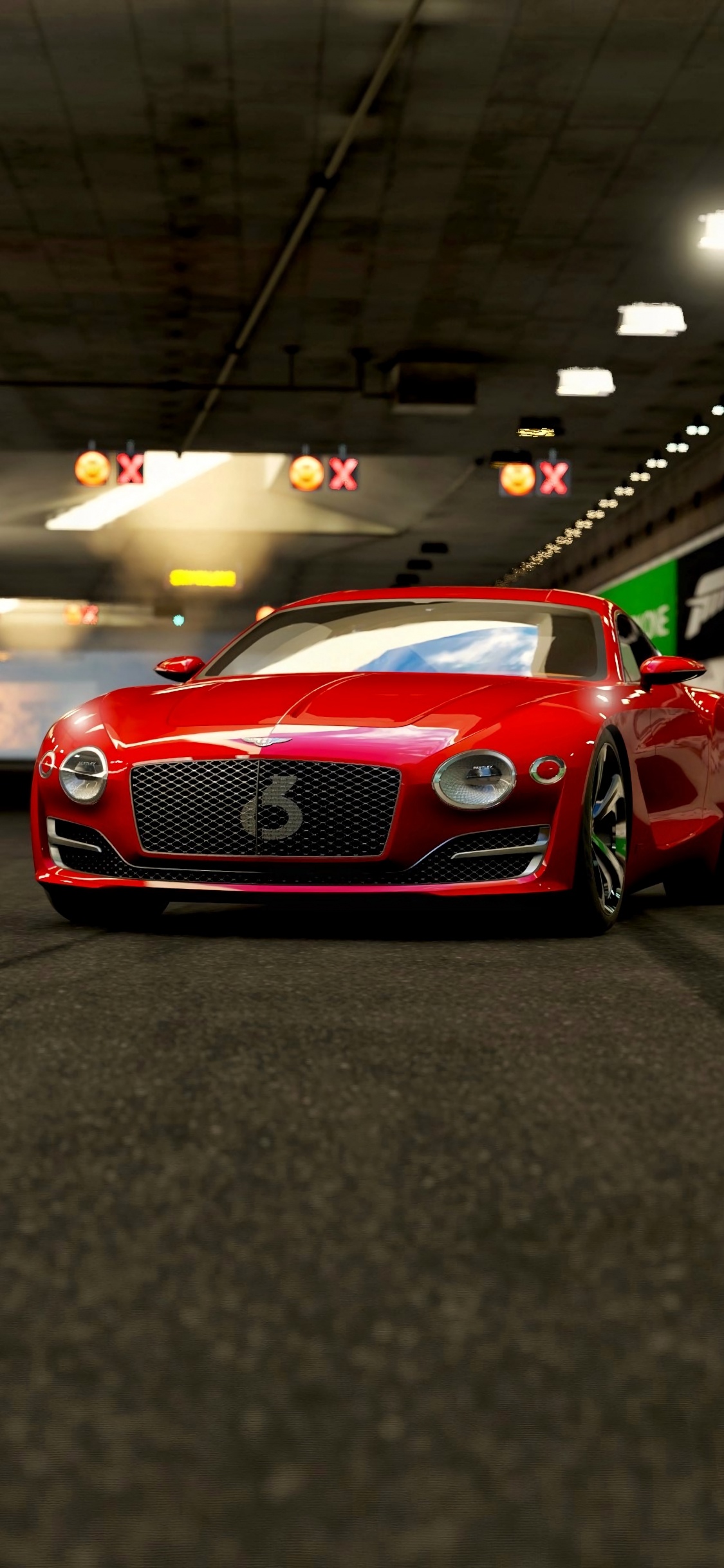 Roter Bmw m 3 Nachts Unterwegs. Wallpaper in 1125x2436 Resolution