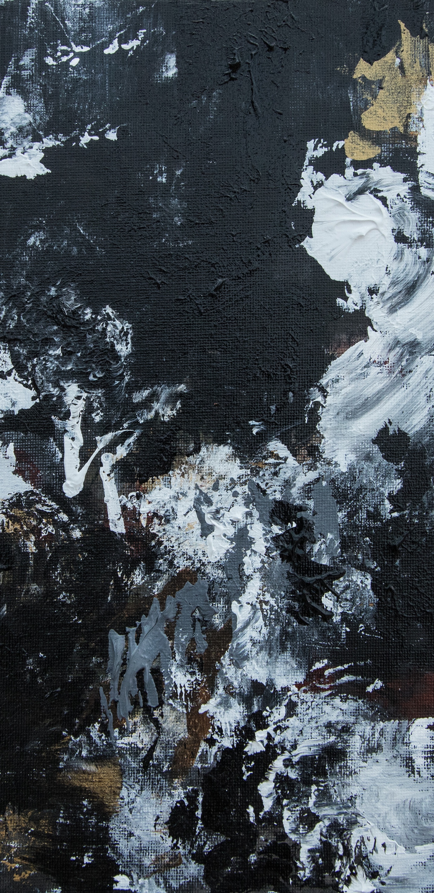 Peinture Abstraite Blanche et Rouge. Wallpaper in 1440x2960 Resolution