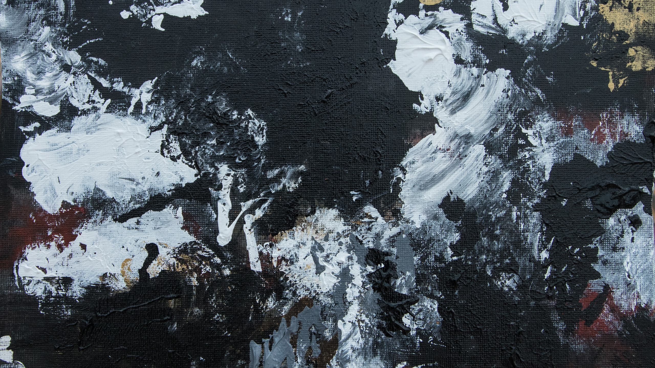 Peinture Abstraite Blanche et Rouge. Wallpaper in 2560x1440 Resolution