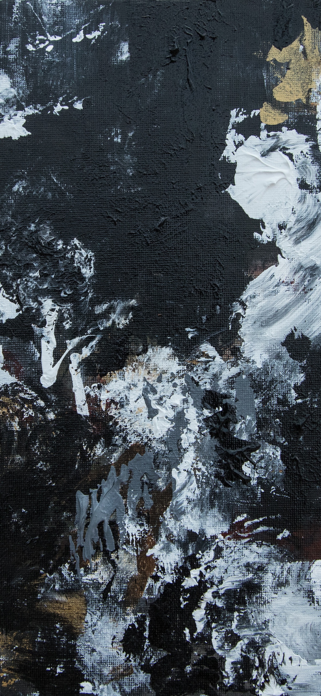 Pintura Abstracta Blanca y Roja. Wallpaper in 1125x2436 Resolution