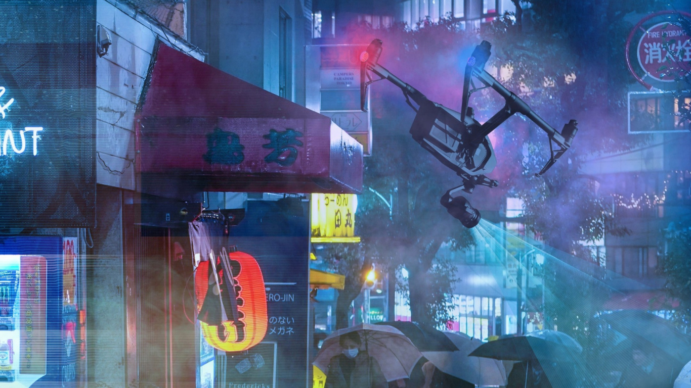 Metropole, Science-fiction, Gebäude, Licht, Infrastruktur. Wallpaper in 1366x768 Resolution