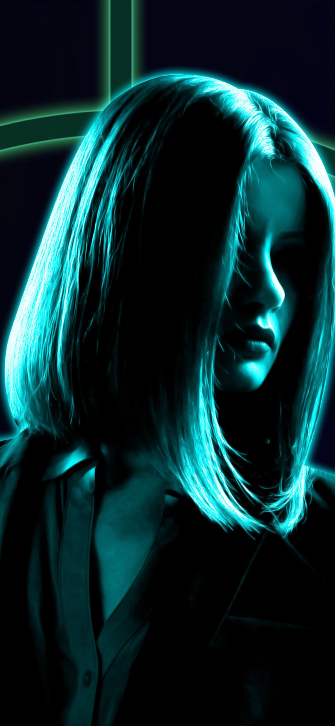 Femme en Blouson de Cuir Noir Assis Sur un Siège Auto. Wallpaper in 1125x2436 Resolution