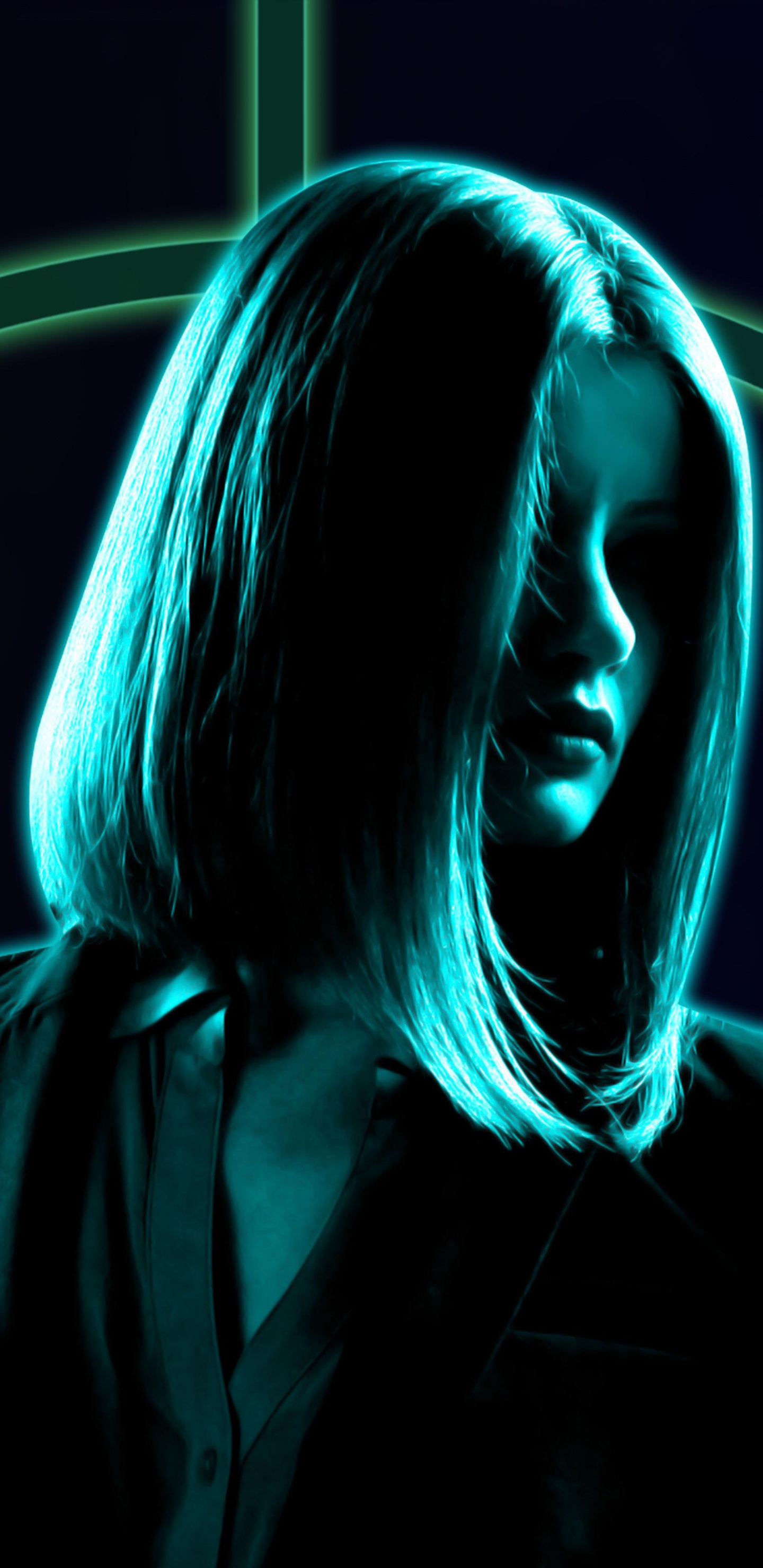 Femme en Blouson de Cuir Noir Assis Sur un Siège Auto. Wallpaper in 1440x2960 Resolution