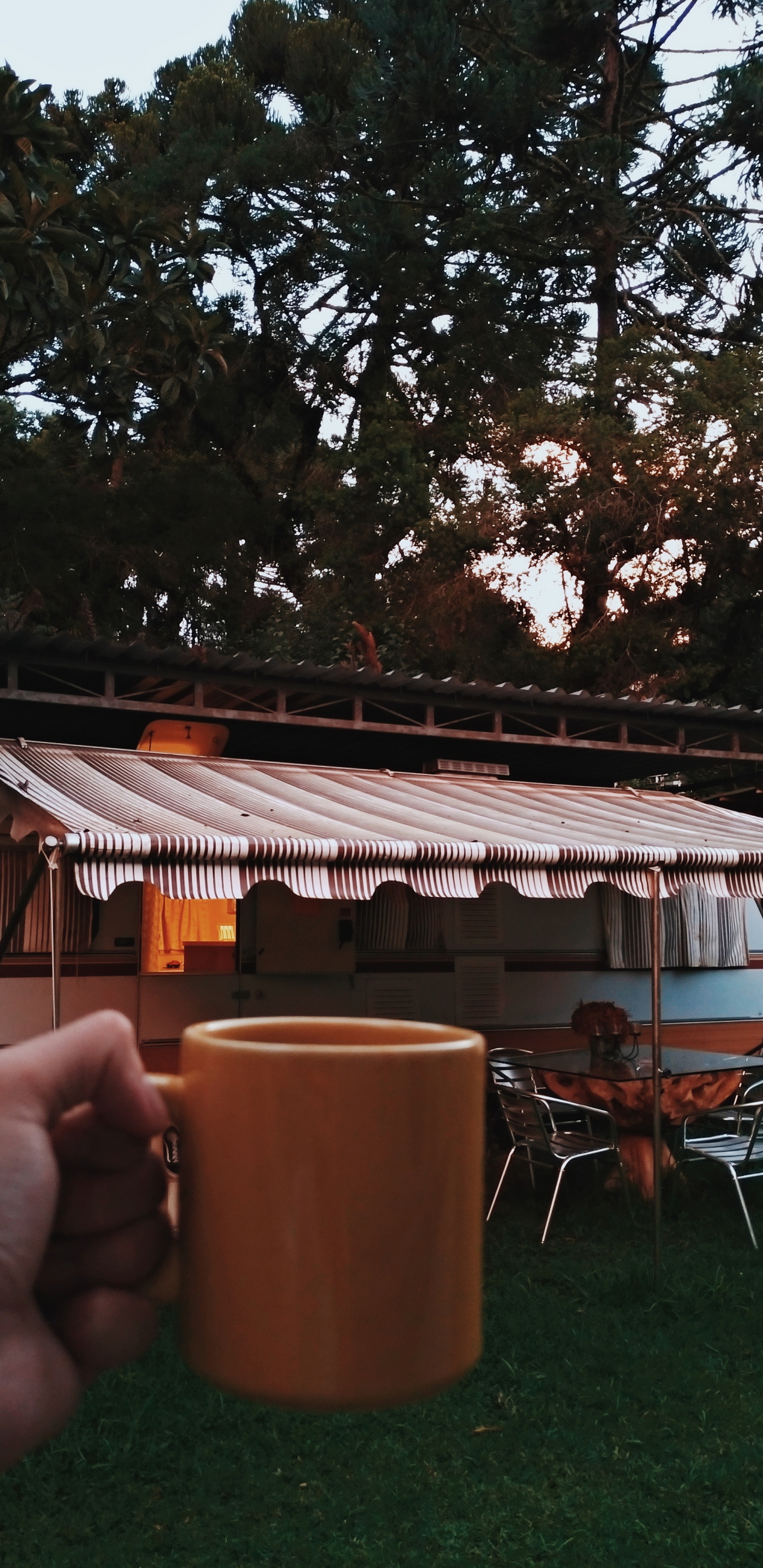 Person, Die Eine Braune Keramiktasse Hält. Wallpaper in 1440x2960 Resolution