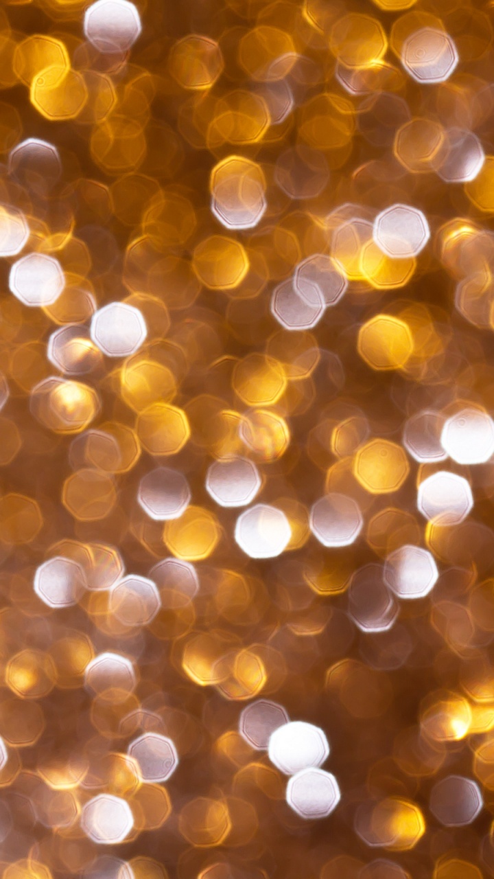 Yellow and White Bokeh Lights. Wallpaper in 720x1280 Resolution