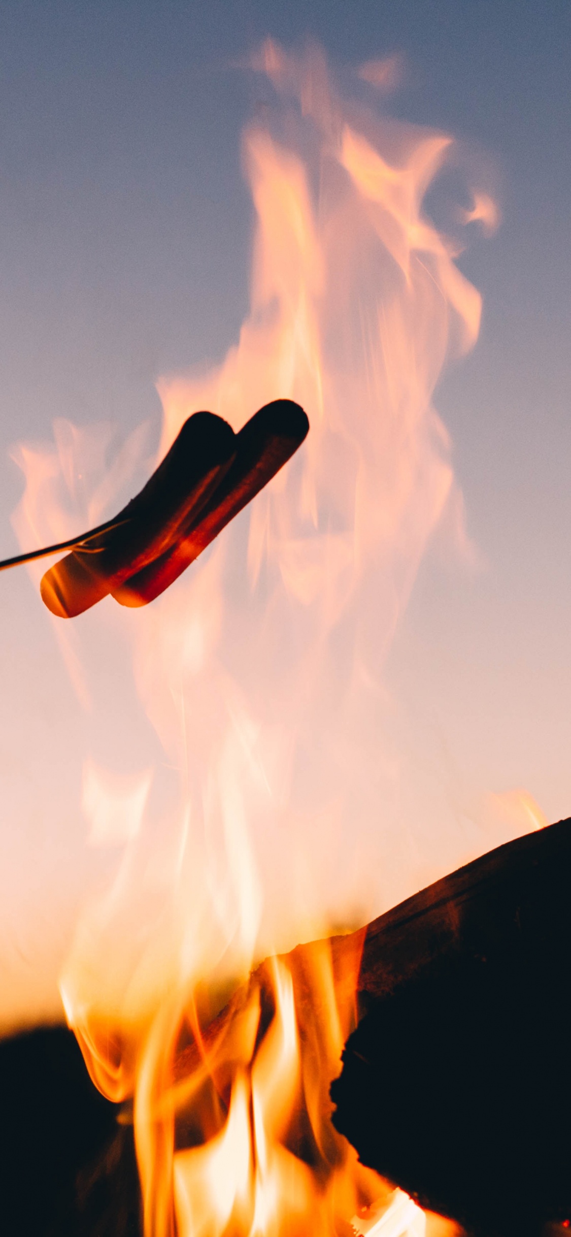 Fuego en Palo Con Fuego. Wallpaper in 1125x2436 Resolution