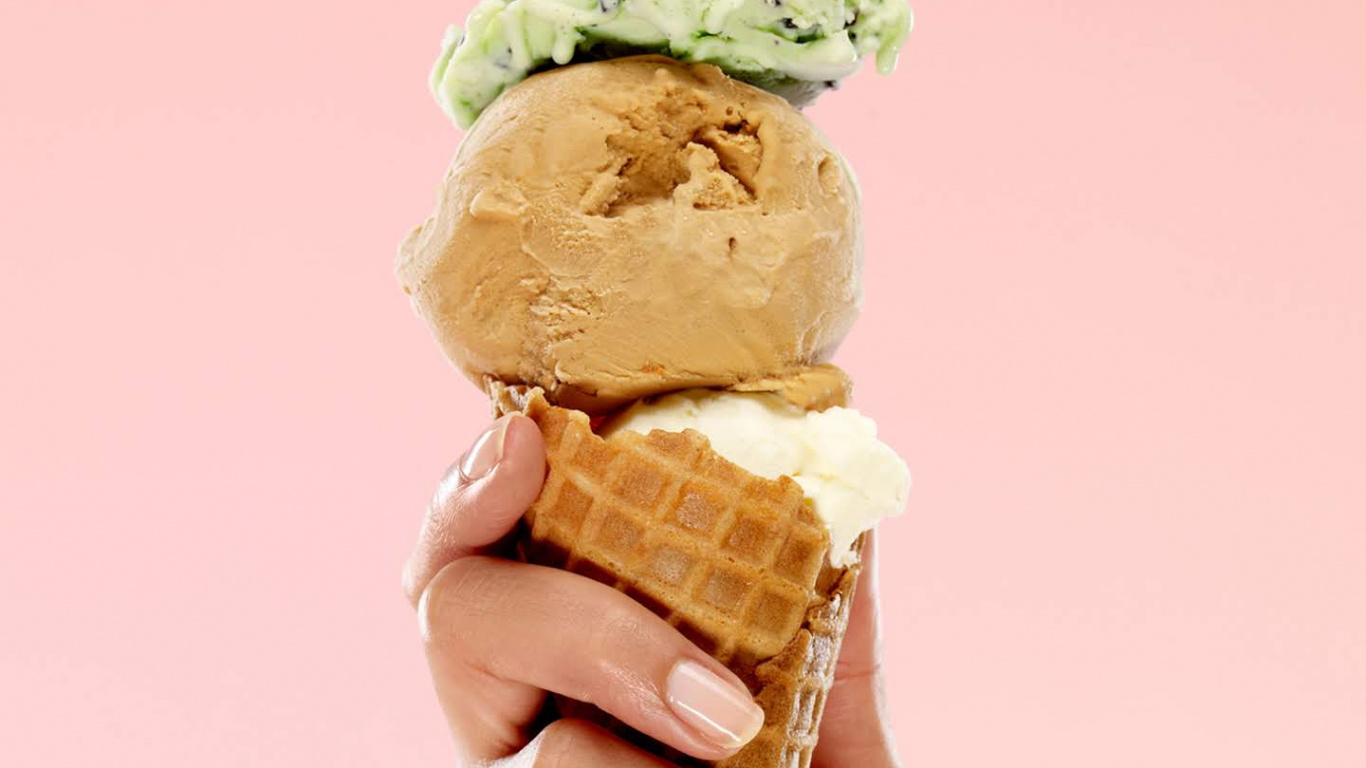 LG, LG G8 ThinQ, Ice Cream Cone, Lebensmittel, Kochen. Wallpaper in 1366x768 Resolution