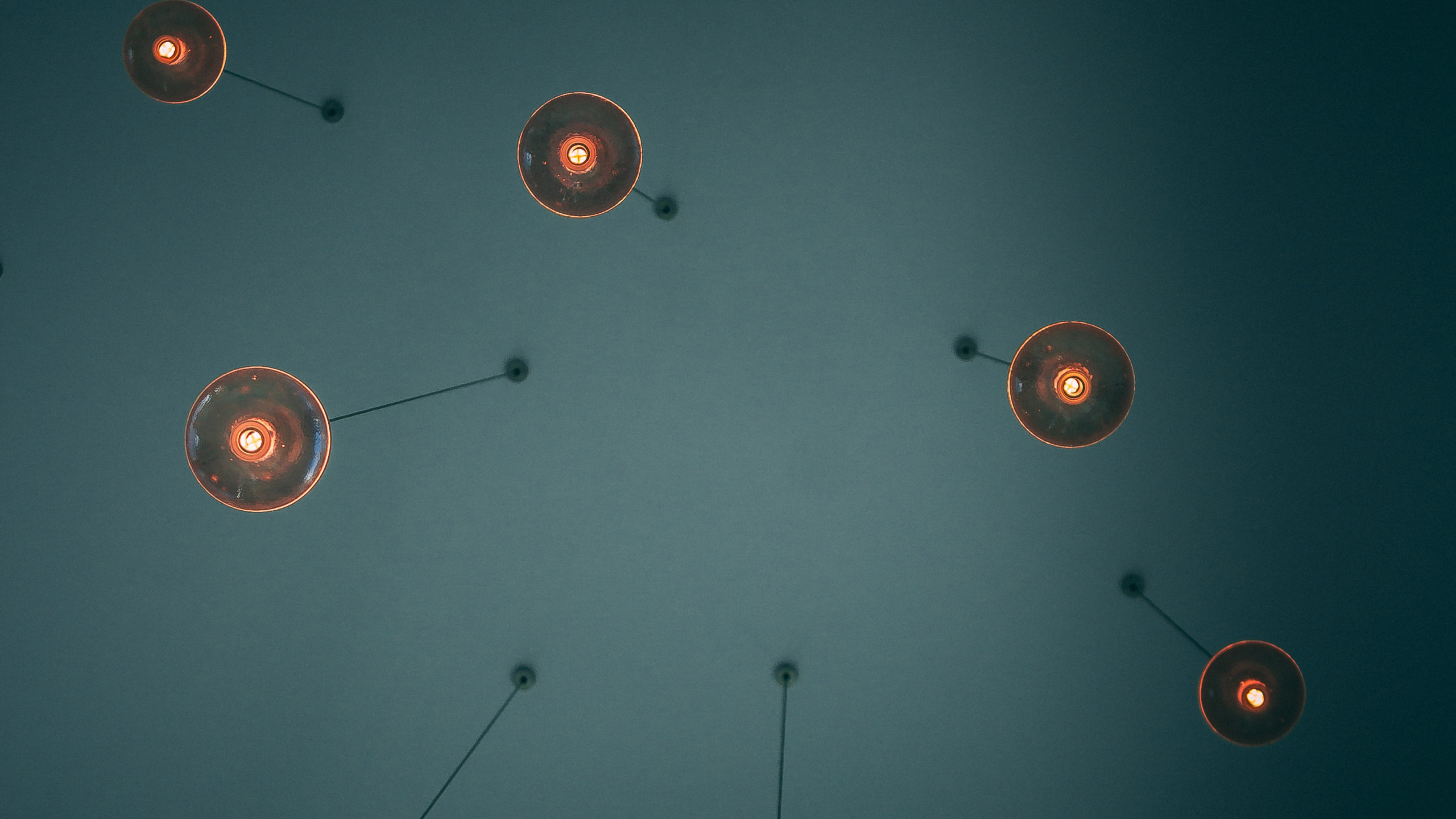 Low Angle View of Ceiling Lamp. Wallpaper in 2560x1440 Resolution