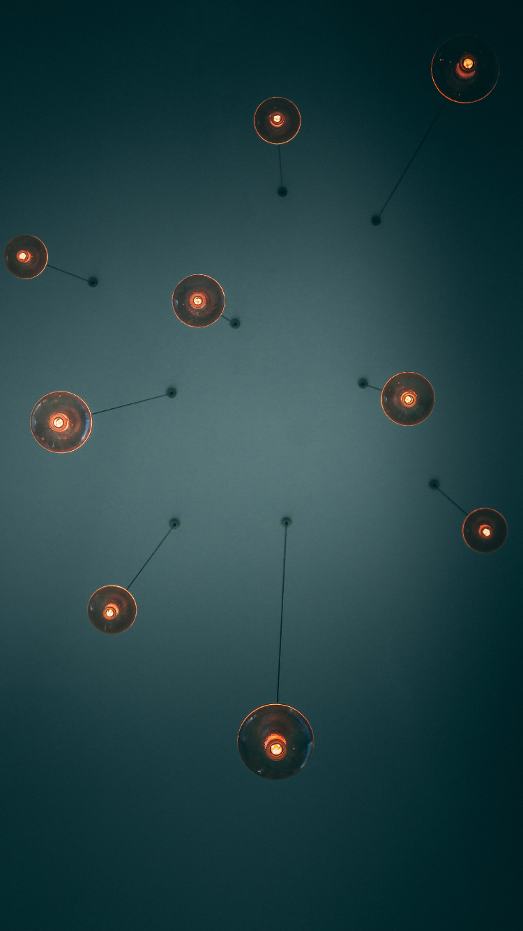Low Angle View of Ceiling Lamp. Wallpaper in 750x1334 Resolution