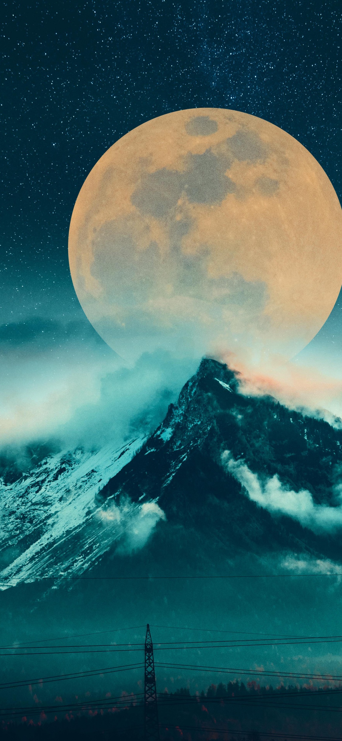 Mond, Atmosphäre, Licht, Naturlandschaft, Natur. Wallpaper in 1125x2436 Resolution