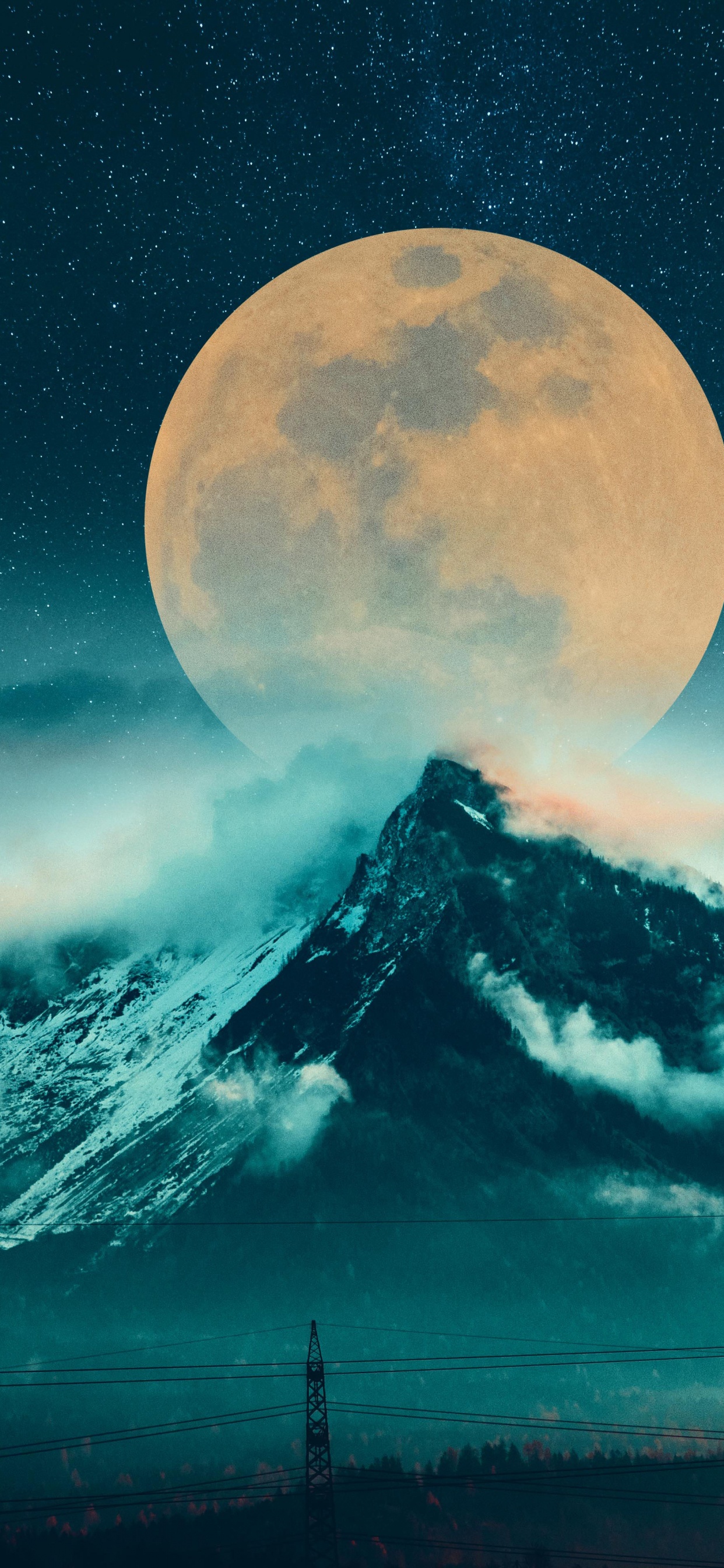 Mond, Atmosphäre, Licht, Naturlandschaft, Natur. Wallpaper in 1242x2688 Resolution