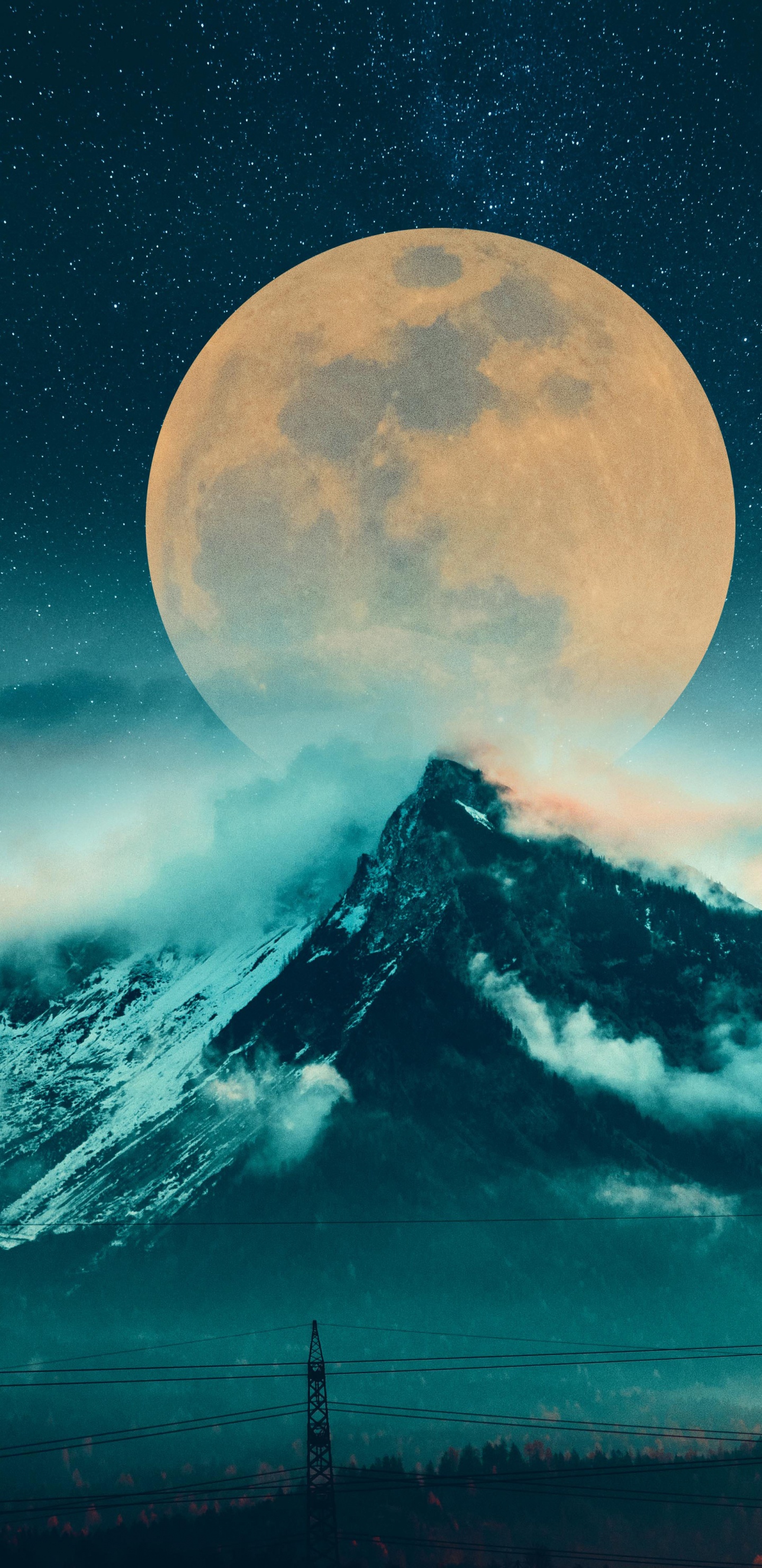 Mond, Atmosphäre, Licht, Naturlandschaft, Natur. Wallpaper in 1440x2960 Resolution