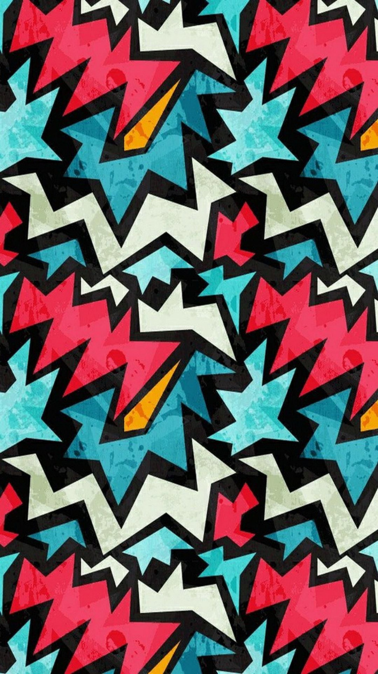 Azure, Rectangle, Textile, Painting, Triangle. Wallpaper in 750x1334 Resolution