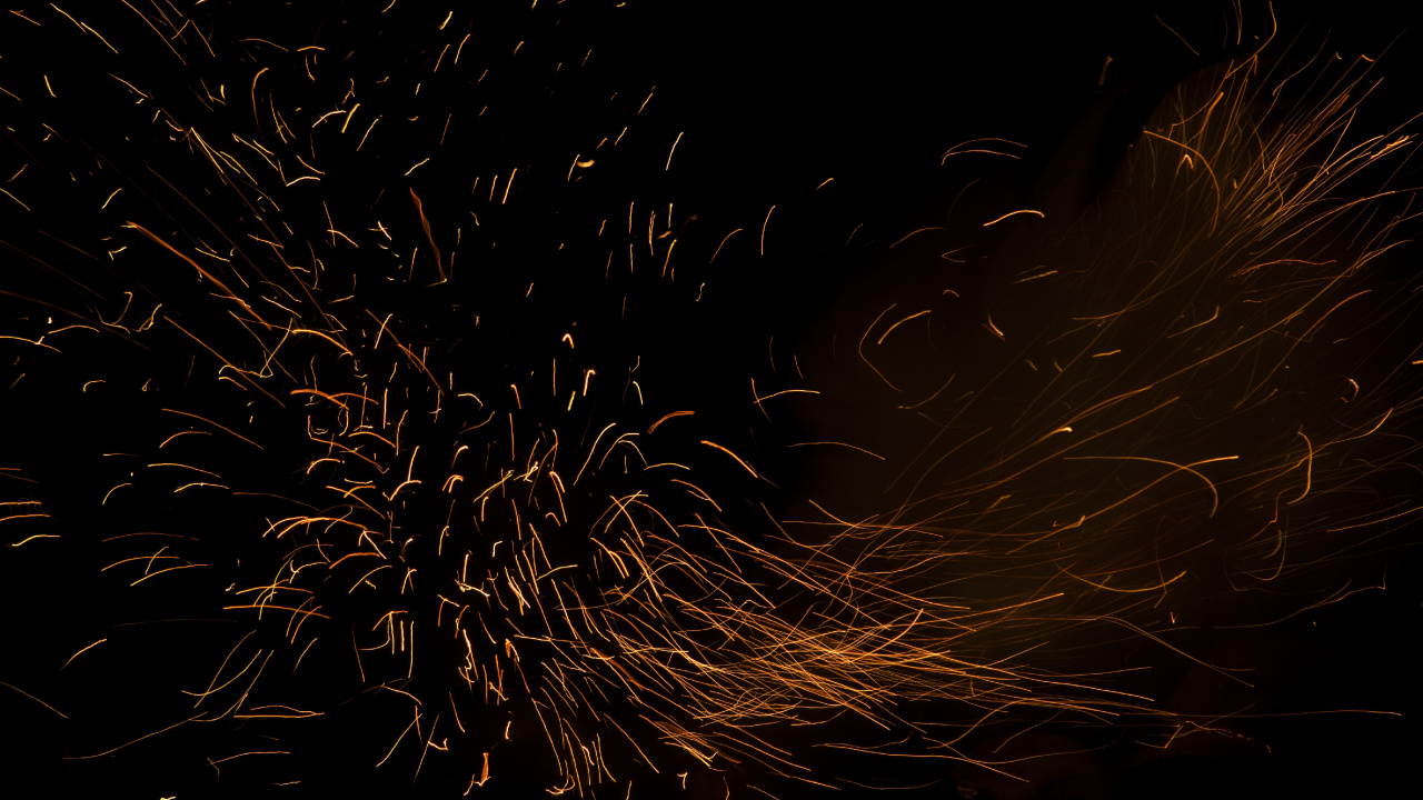 Fotografía de Lana de Acero de Fuegos Artificiales.. Wallpaper in 1280x720 Resolution