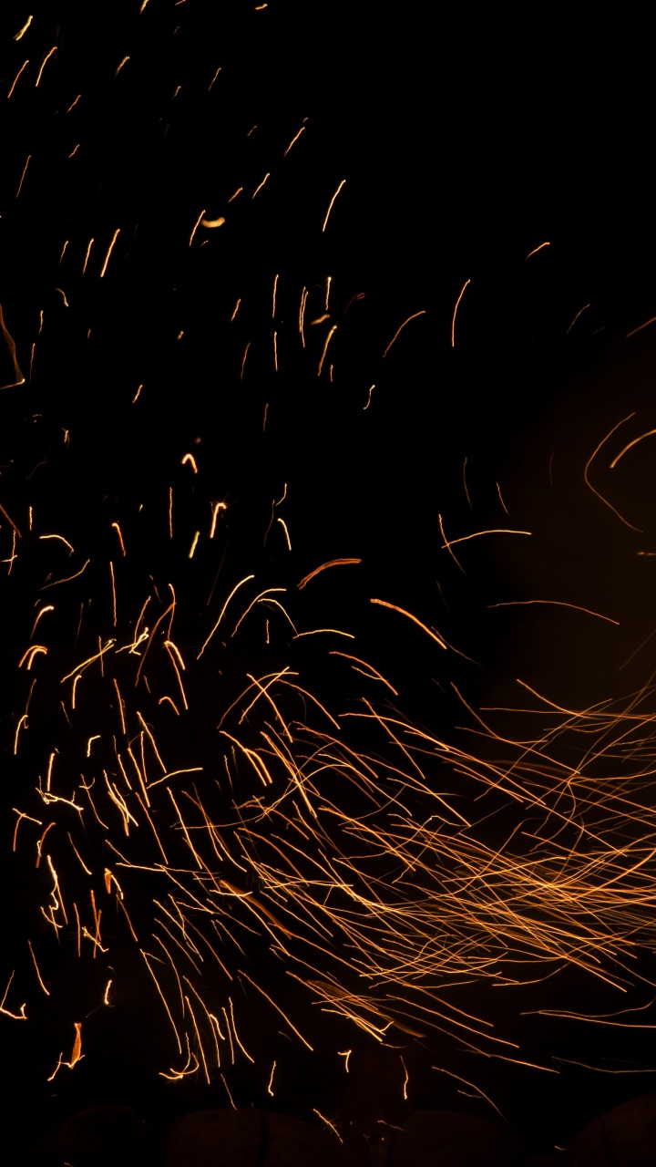 Fotografía de Lana de Acero de Fuegos Artificiales.. Wallpaper in 720x1280 Resolution
