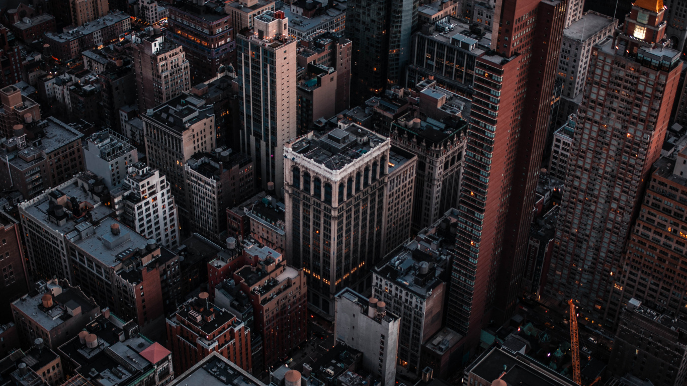 Aerial View of City Buildings During Daytime. Wallpaper in 1366x768 Resolution