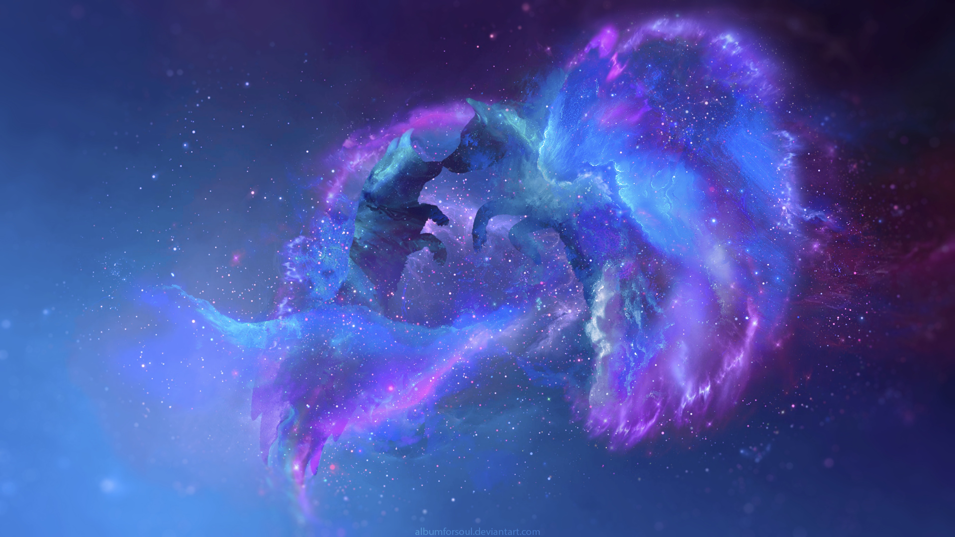 宇宙, 紫色的, 紫罗兰色, 气氛, 空间 壁纸 1920x1080 允许