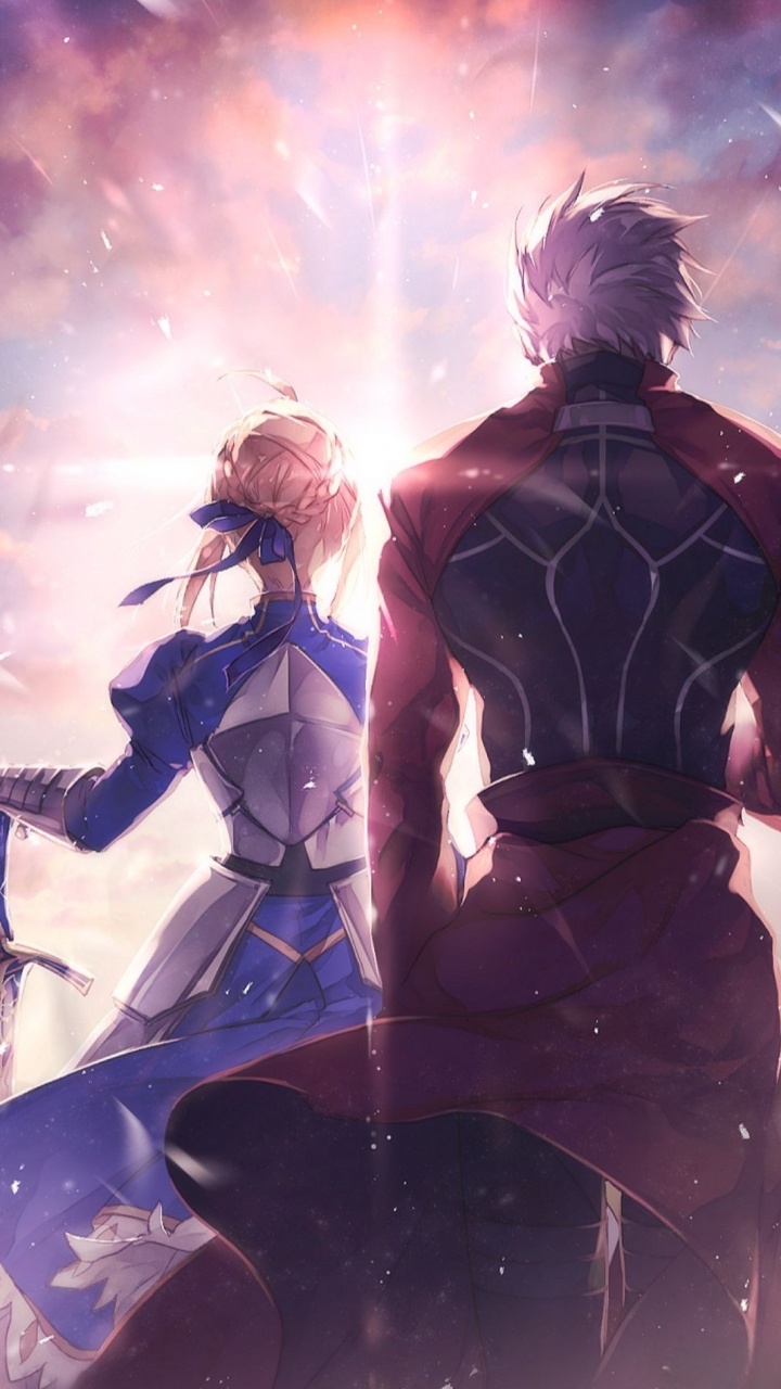 Destino Del Sable Del Arquero, Arquero, Shirou Emiya, Gilgamesh, Enloquecido. Wallpaper in 720x1280 Resolution