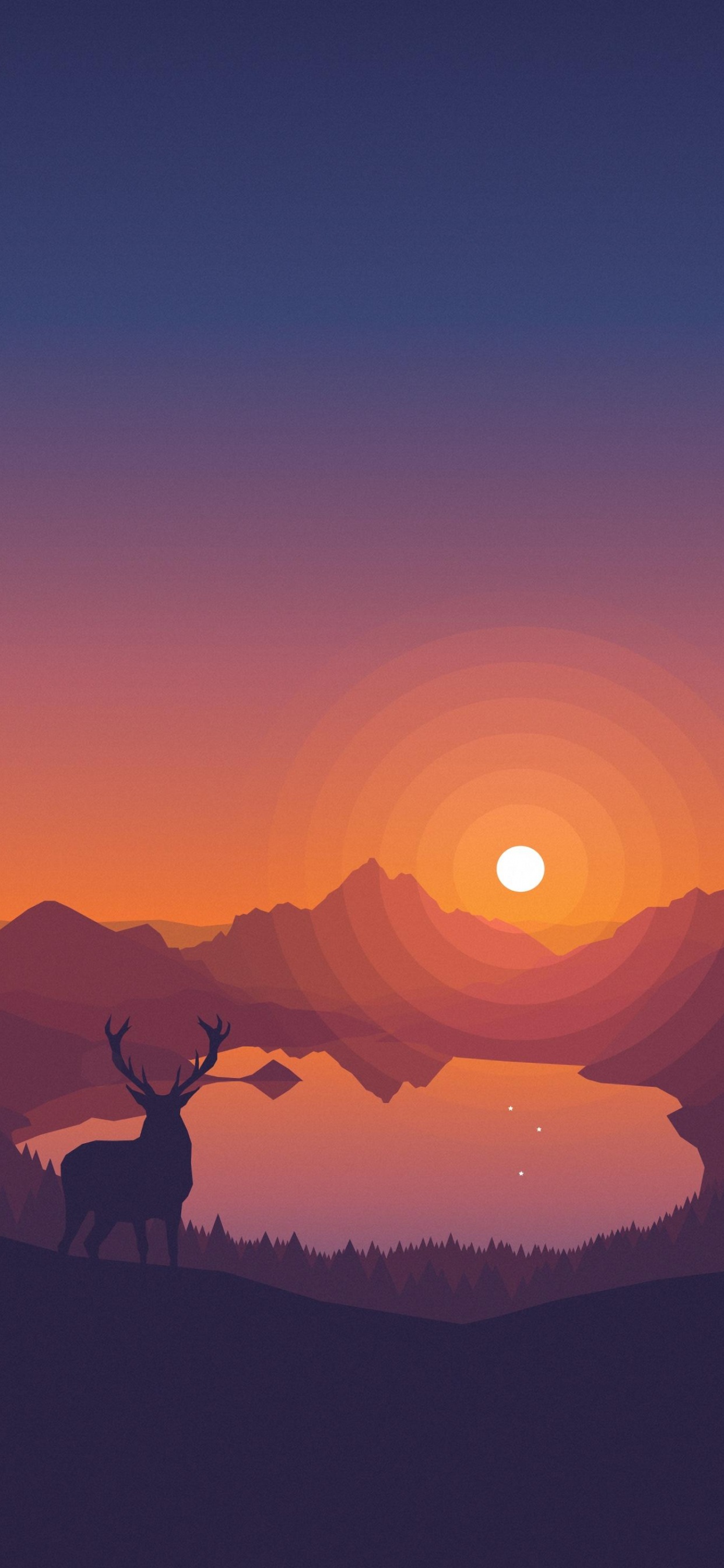 Silhouette de L'homme et de la Femme Debout Sur la Colline Pendant le Coucher du Soleil. Wallpaper in 1242x2688 Resolution
