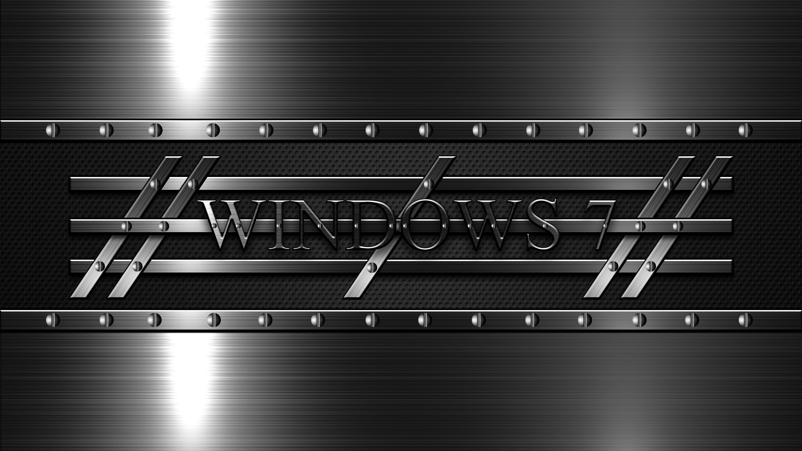 Windows 7, Metall, Schwarz Und Weiß, Text, Monochrome-Modus. Wallpaper in 2560x1440 Resolution