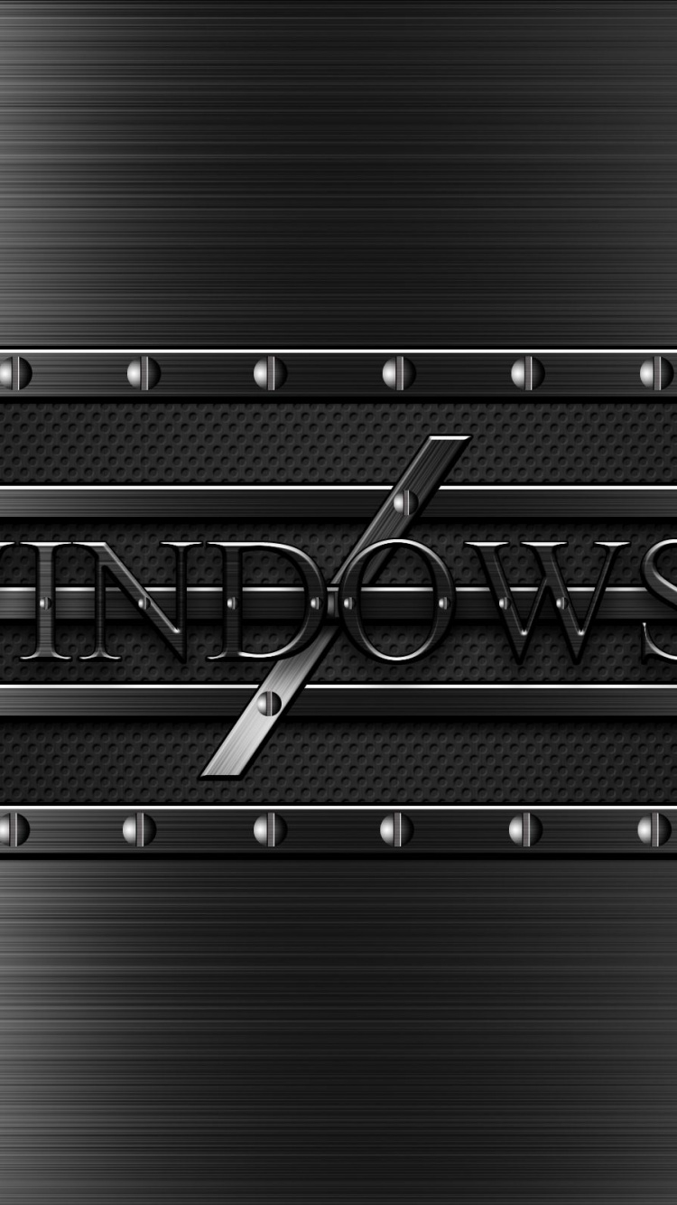 Windows 7, Métal, Noir et Blanc, Texte, Mode Monochrome. Wallpaper in 750x1334 Resolution