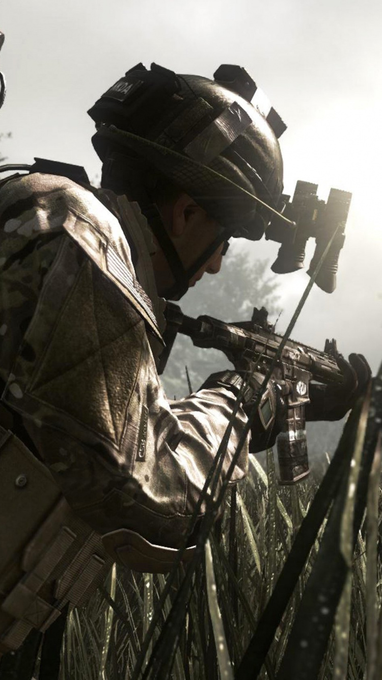 Call of Duty Ghosts, Activision, Playstation 4, Playstation 3, Soldier. Wallpaper in 750x1334 Resolution
