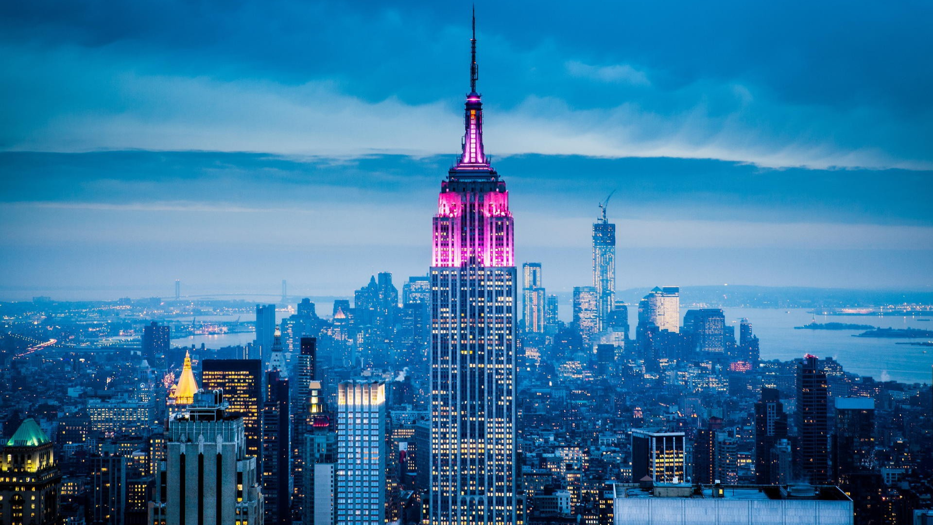 High Rise Building During Night Time. Wallpaper in 1920x1080 Resolution