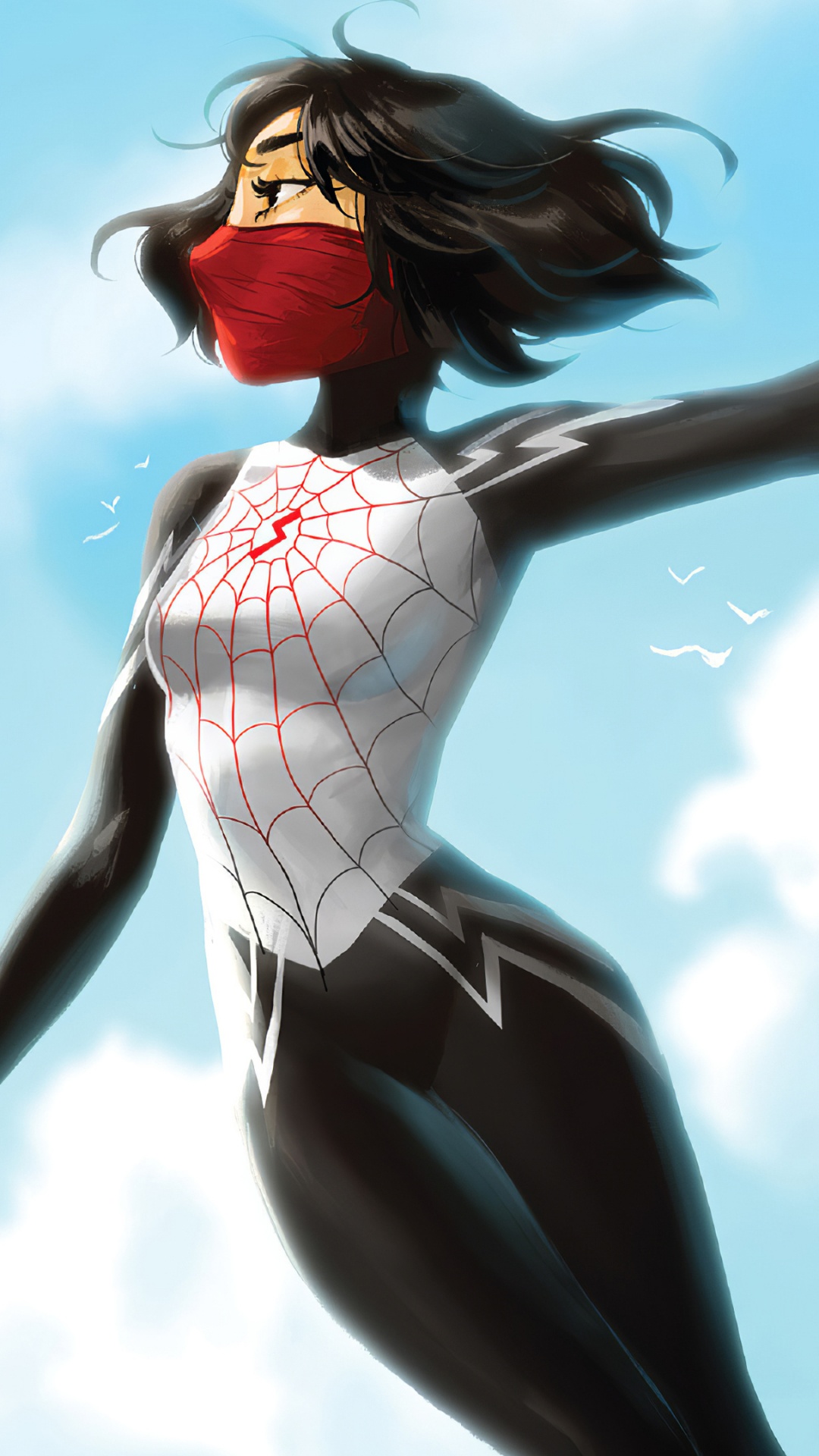 Femme en Personnage D'anime Bikini Noir et Blanc. Wallpaper in 1080x1920 Resolution