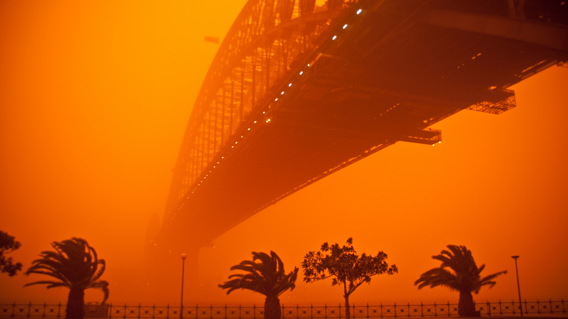 2009 Tempête de Poussière Australienne, Sydney, Tempête de Poussière, Tempête, Orange. Wallpaper in 1920x1080 Resolution
