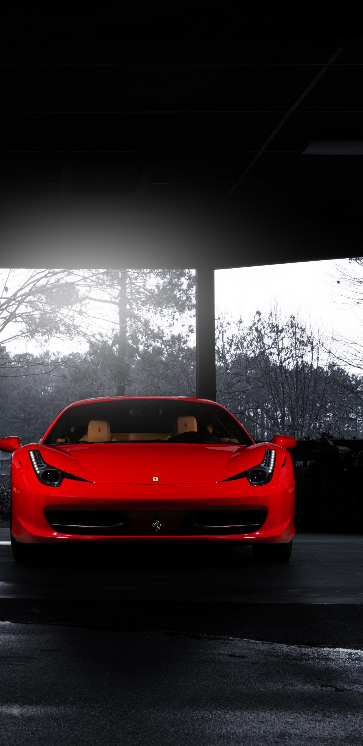 Ferrari, Ferrari 458, Coche, Iluminación Automotriz, Capucha. Wallpaper in 1440x2960 Resolution