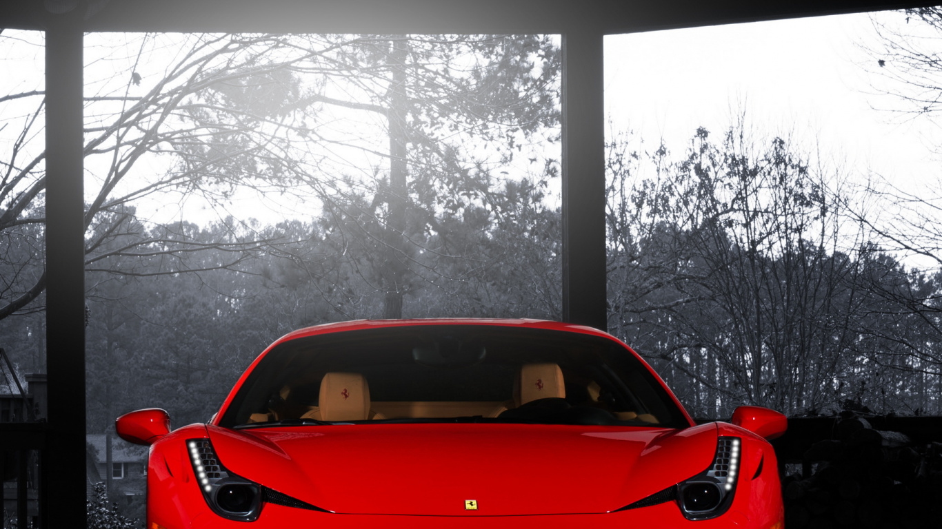 Ferrari, Ferrari 458, L'éclairage Automobile, Capuchon, Pare-chocs. Wallpaper in 1366x768 Resolution