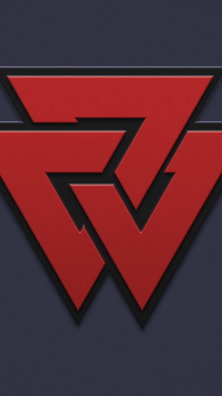 Red and White Star Logo. Wallpaper in 720x1280 Resolution