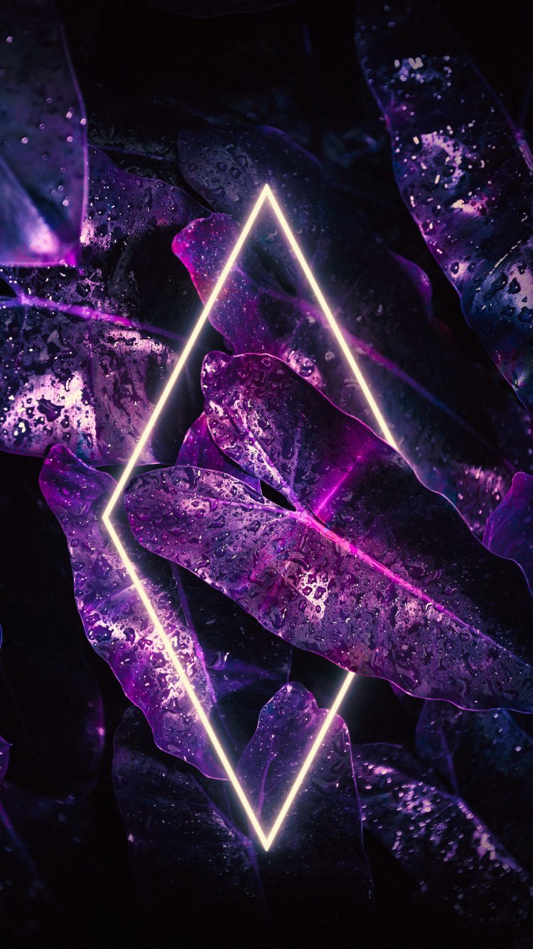 Licht, Smartphone, Purpur, Veilchen, Dreieck. Wallpaper in 750x1334 Resolution