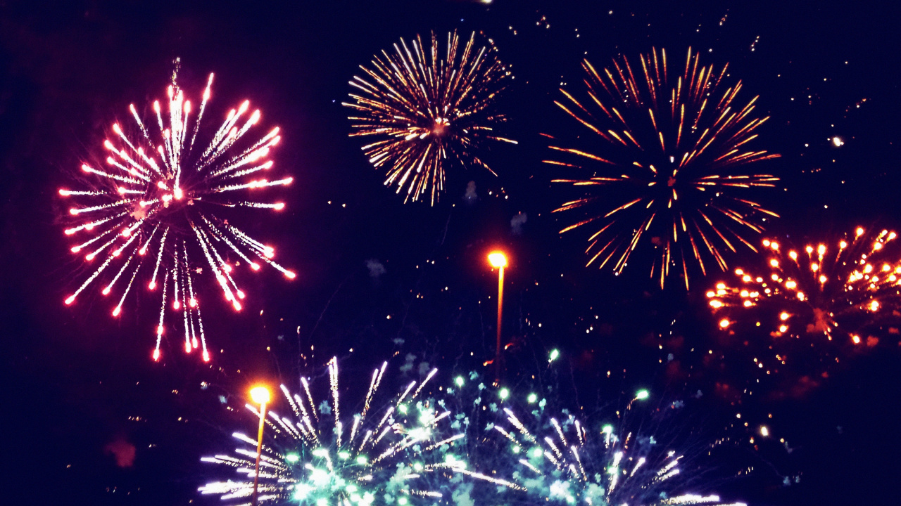 Feuerwerk, Neujahr, Diwali, Festival, Veranstaltung. Wallpaper in 1280x720 Resolution