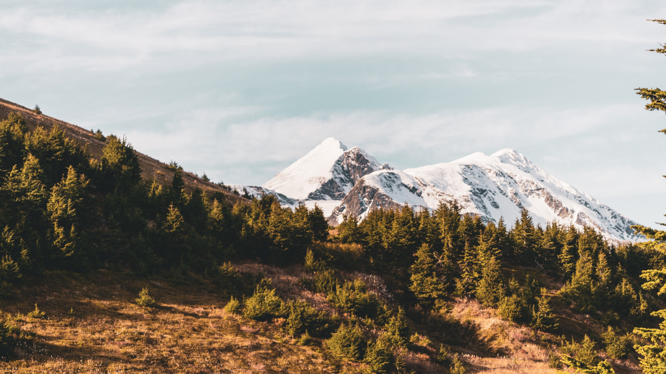 Nature, Highland, Wilderness, Reflection, Vegetation. Wallpaper in 1366x768 Resolution