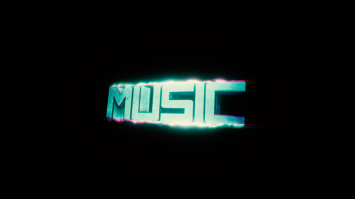 Electronic Dance Music, Glitch Art, Art, Text, Green. Wallpaper in 1366x768 Resolution