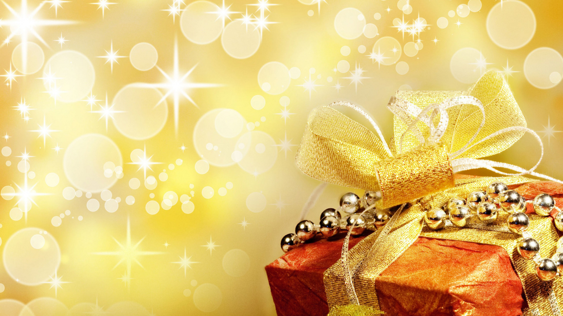 Present, Yellow, Heart, Gift Wrapping, Gift. Wallpaper in 1920x1080 Resolution