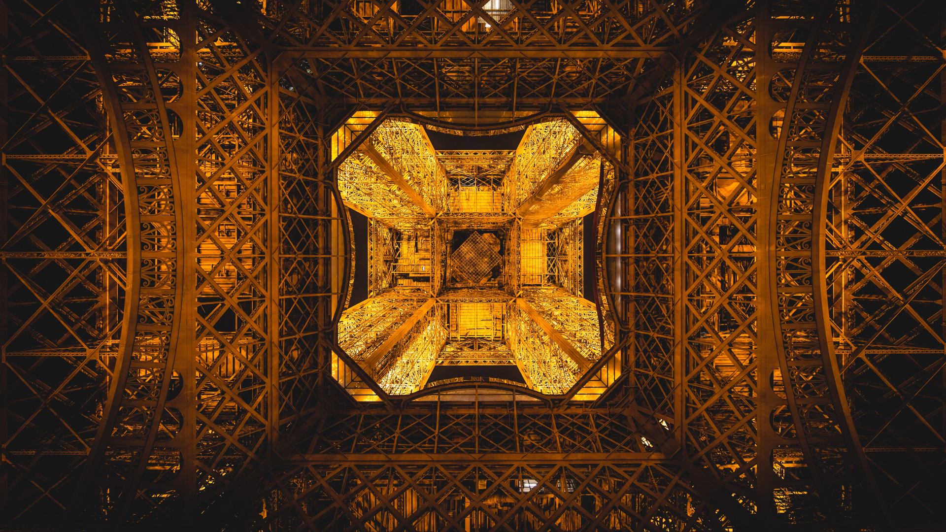 Techo Floral Dorado y Negro. Wallpaper in 1920x1080 Resolution