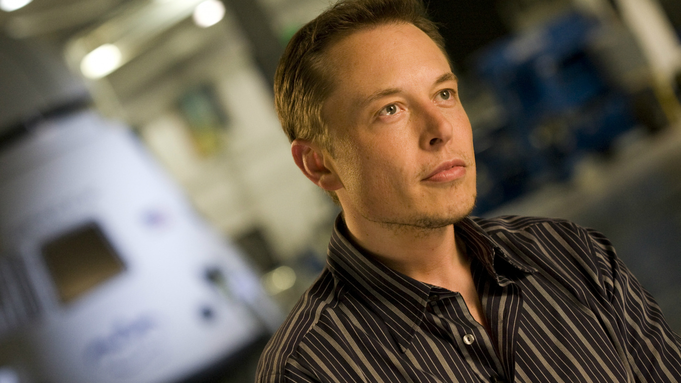 Elon Musk, SpaceX, Hyperloop, Trabajador de Cuello Blanco, el Vello Facial. Wallpaper in 1366x768 Resolution