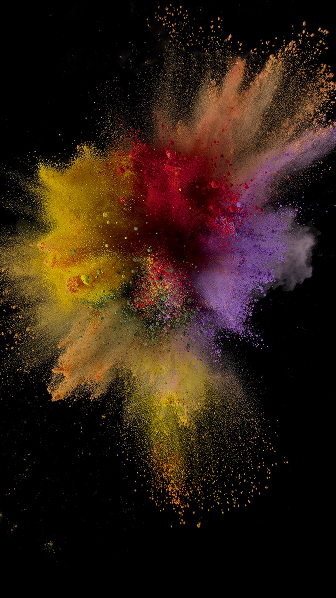 Gelbgrünes Und Rosa Pulver. Wallpaper in 1080x1920 Resolution